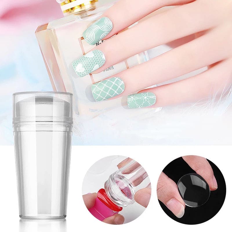 Nail Stamper, Nail Art Stamper, French Nails Silicone Stamp, Nail Art Stamping Tool, Art Jelly Silicone Stamper With Cap, Nail Stamper Manicure Tools Nail Stamper, Nail Art Stamper, French Nails Silicone Stamp, Nail Art Stamping Tool, Art Jelly Silicone Stamper With Cap, Nail Stamper Manicure Tools